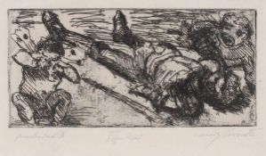 Lovis Corinth1858 Tapiau - 1925 Zandvoort - "Toter Ritter mit weinenden Putten" -