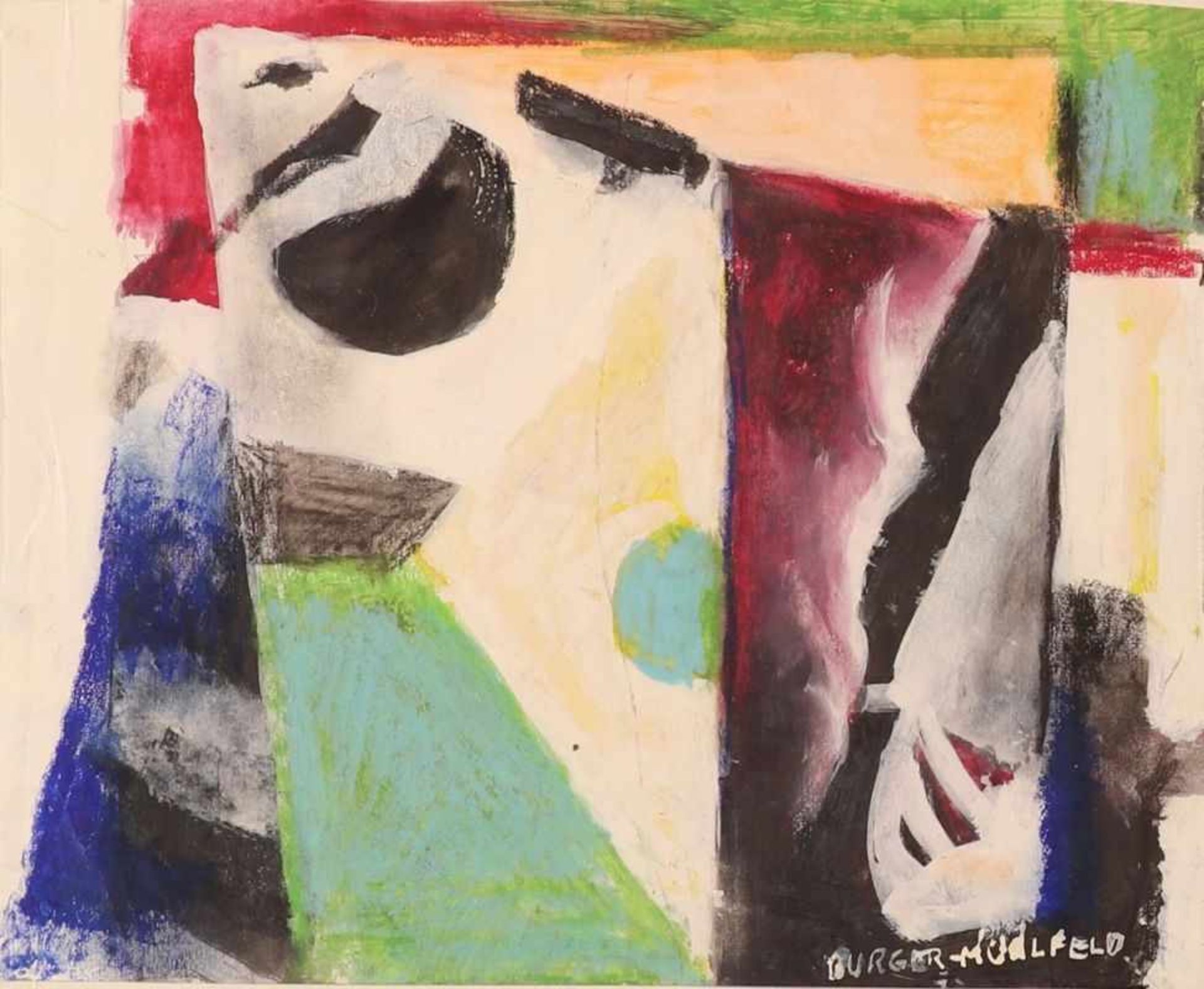 Fritz Burger-Mühlfeld1882 Augsburg - 1969 Hannover - Abstrakte Komposition - Gouache/Papier. 27 x 34