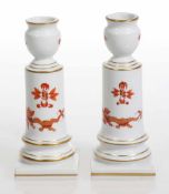 Paar KerzenständerStaatliche Porzellan Manufaktur, Meissen 1957-1972. - Hofdrache - Porzellan, weiß,