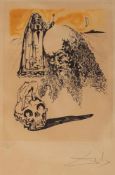 Salvador DalíFigueras 1904 - Figeras 1989 - "Vieillard à la tete de mort" - Farbradierung/Papier.