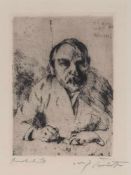 Lovis Corinth1858 Tapiau - 1925 Zandvoort - "Selbstbildnis (als ich krank war)" -