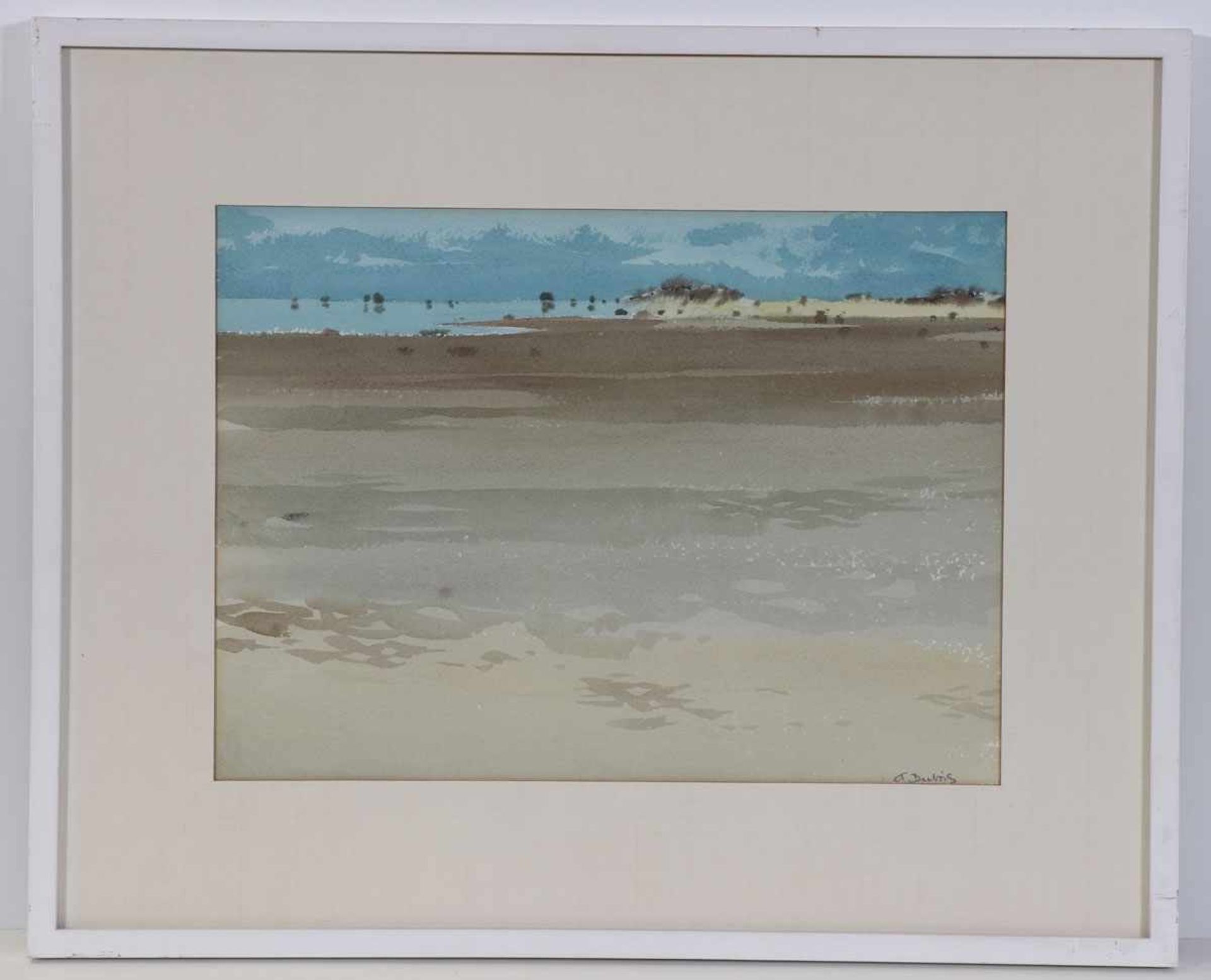 André Dubois1926 Lüttich - Strandlandschaft - Aquarell/Papier. 27 x 37 cm ( - Bild 2 aus 2