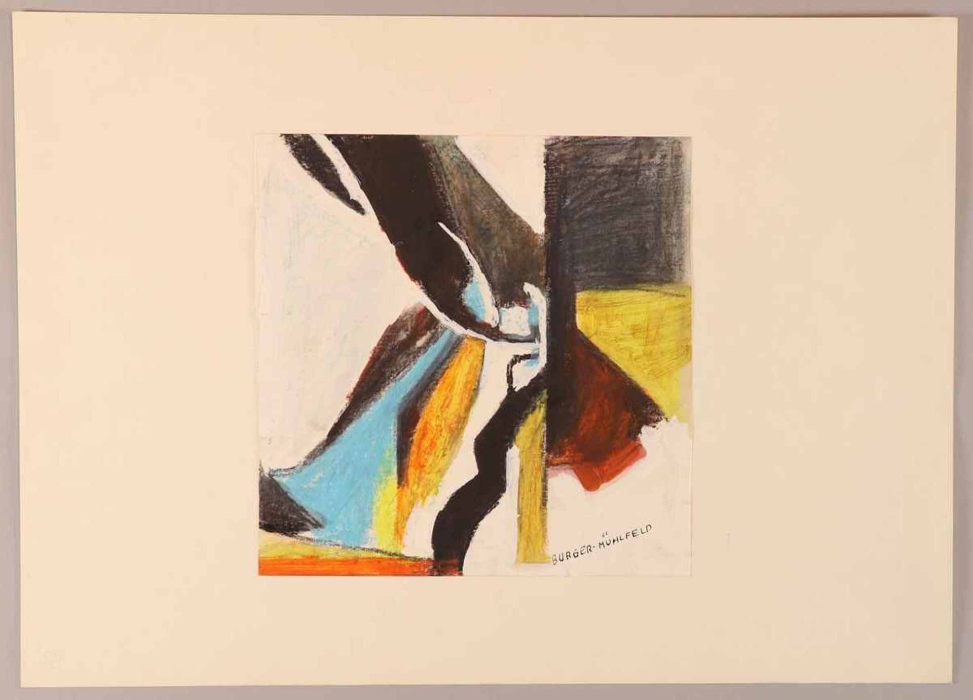 Fritz Burger-Mühlfeld1882 Augsburg - 1969 Hannover - Abstrakte Komposition - Gouache/Papier. 29,5 - Image 2 of 2