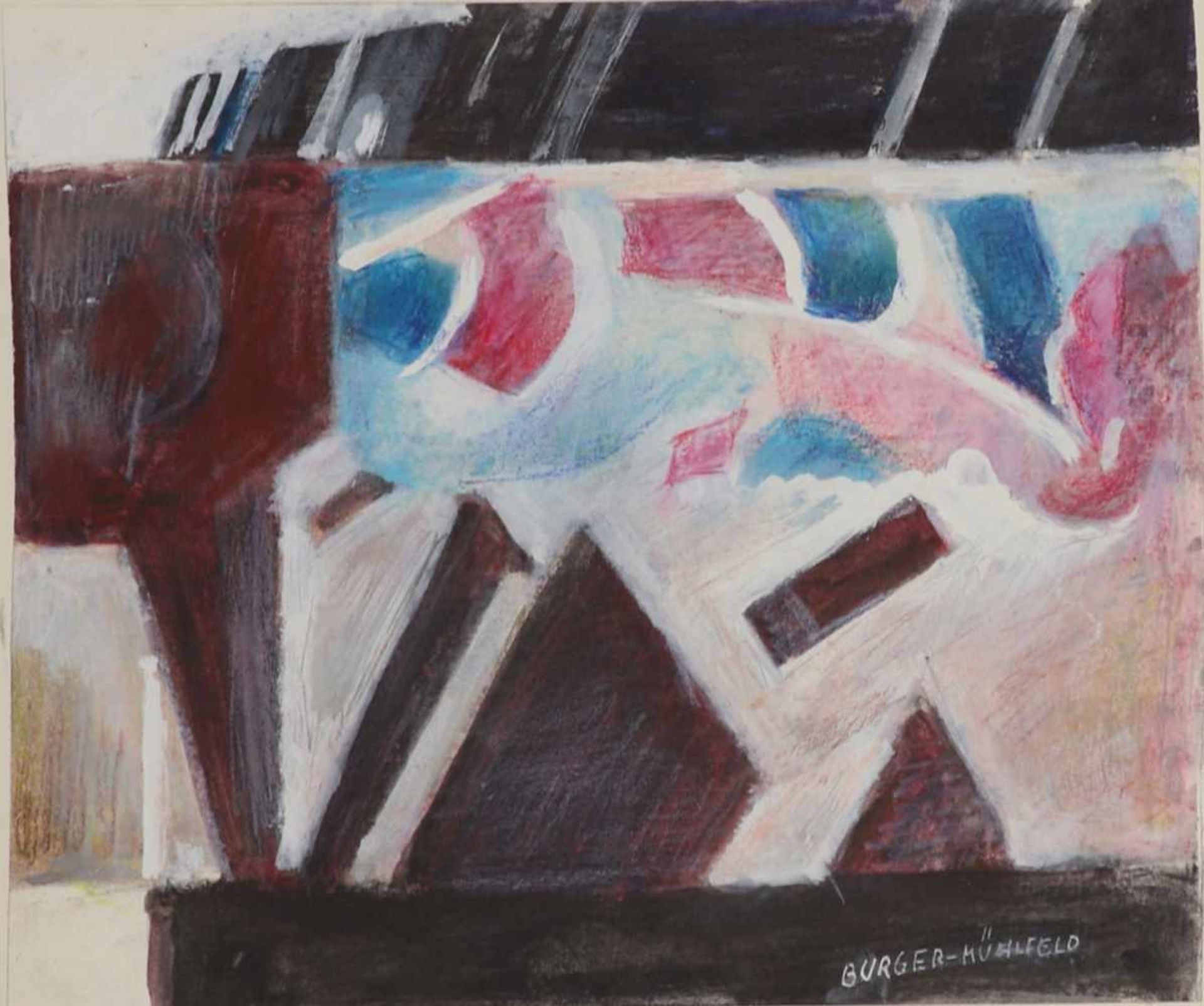 Fritz Burger-Mühlfeld1882 Augsburg - 1969 Hannover - Abstrakte Komposition - Gouache/Papier. 29,5