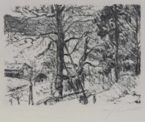 Lovis Corinth1858 Tapiau - 1925 Zandvoort - "Frühling am Walchensee" - Lithografie/Papier. 32 x 43