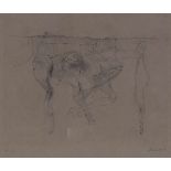 Hans Bellmer1902 Kattowitz - 1975 Paris - Erotische Szene - Radierung/graues Papier. H. C. 20,7 x