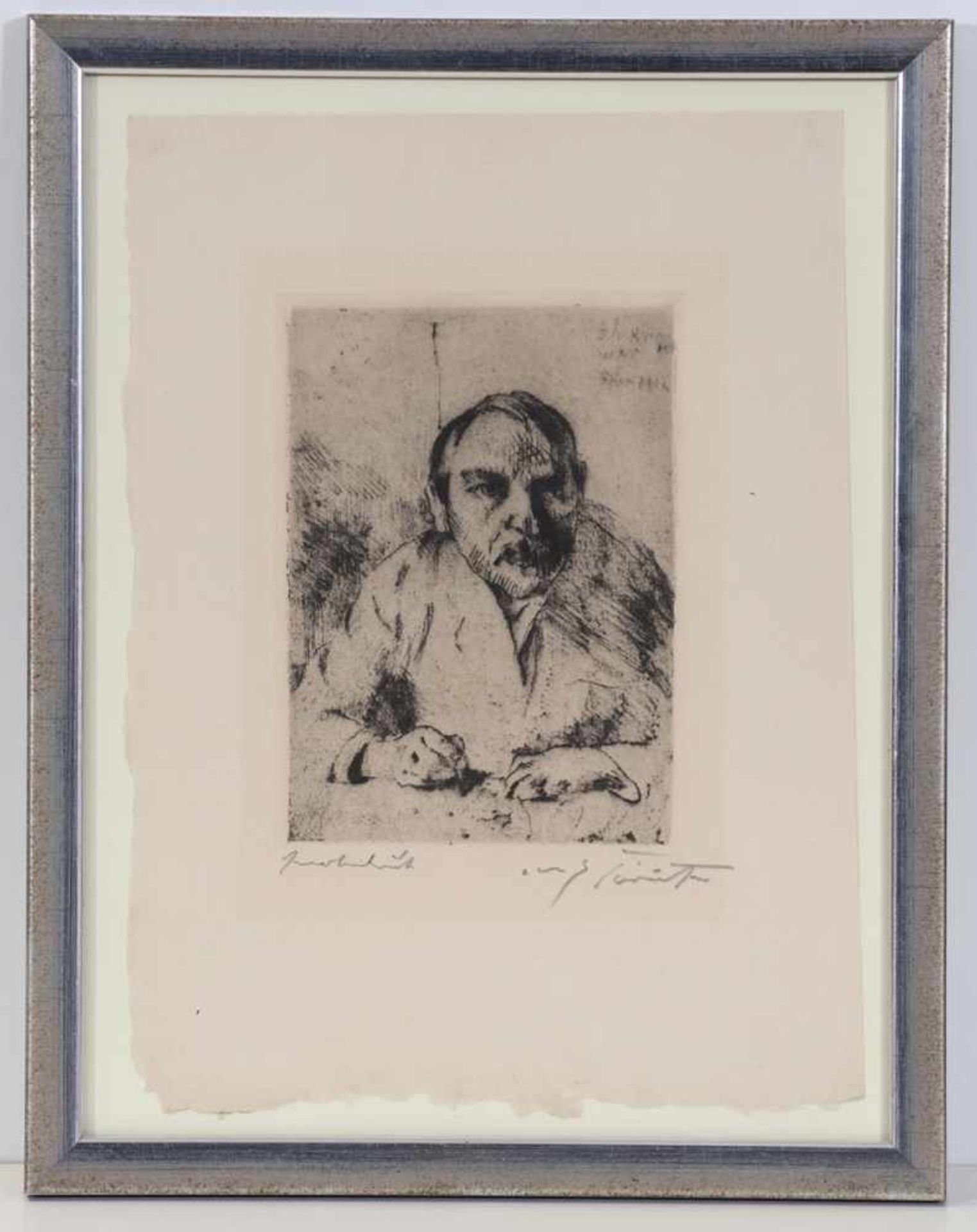 Lovis Corinth1858 Tapiau - 1925 Zandvoort - "Selbstbildnis (als ich krank war)" - - Bild 2 aus 2