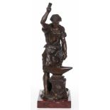 Edouard Drouot1859 Sommevoire - 1945 Paris - Schmied - Bronze. Braun patiniert. Roter