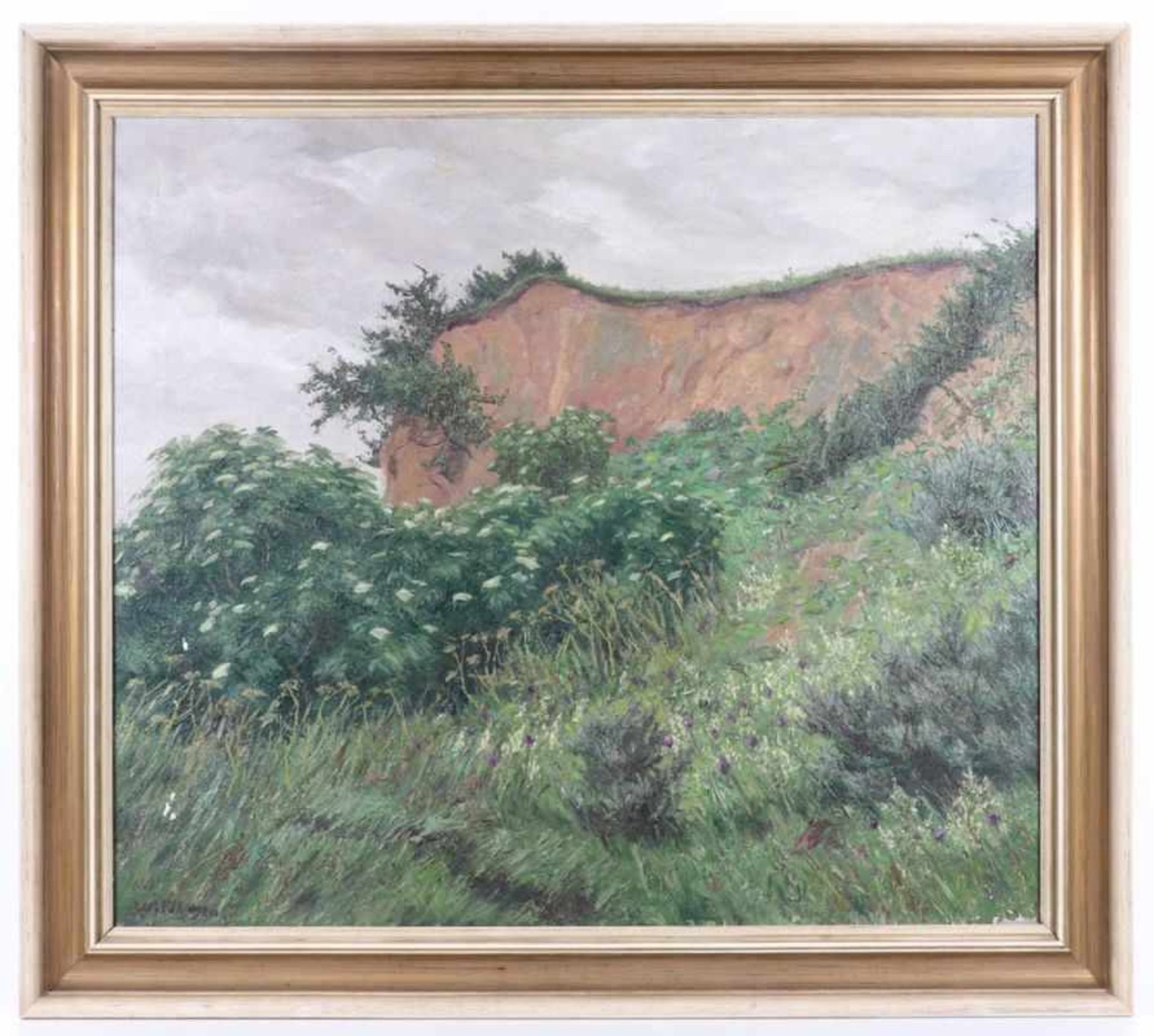 Fritz Wildhagen1878 Moskau - 1956 Schloß Holte-Stukenbrock - Landschaft - Öl/Lwd. 70 x 80,5 cm. - Bild 2 aus 2