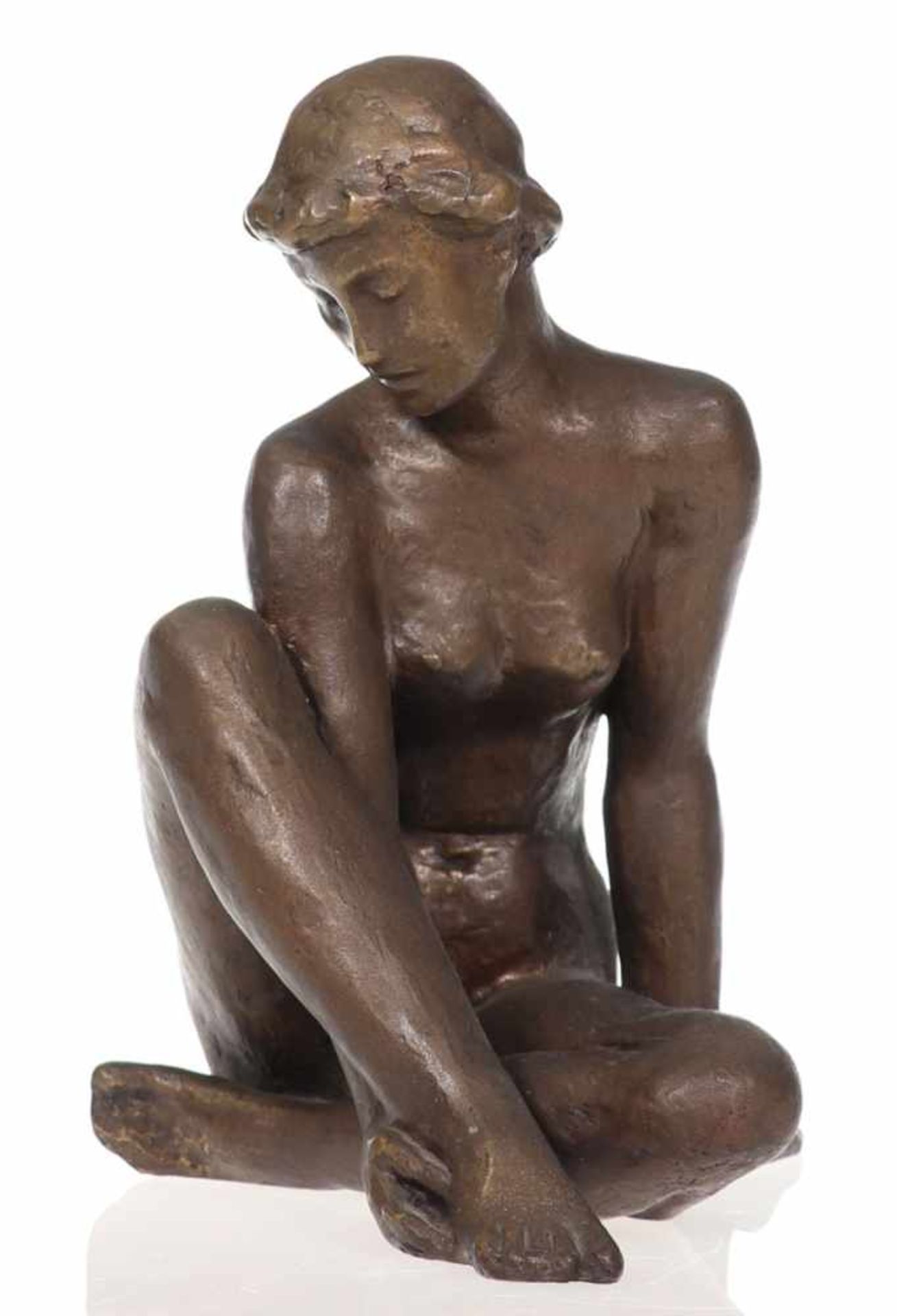 Fritz Klimsch1870 Frankfurt/Main - 1960 Saig - "Siesta" - Bronze. Goldbraun patiniert. I/X. H. 24