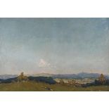 Minna Köhler-Roeber1883 Reichenbach - 1957 Friesen - Gebirgige Landschaft - Öl/Lwd. 91,5 x 131 cm.