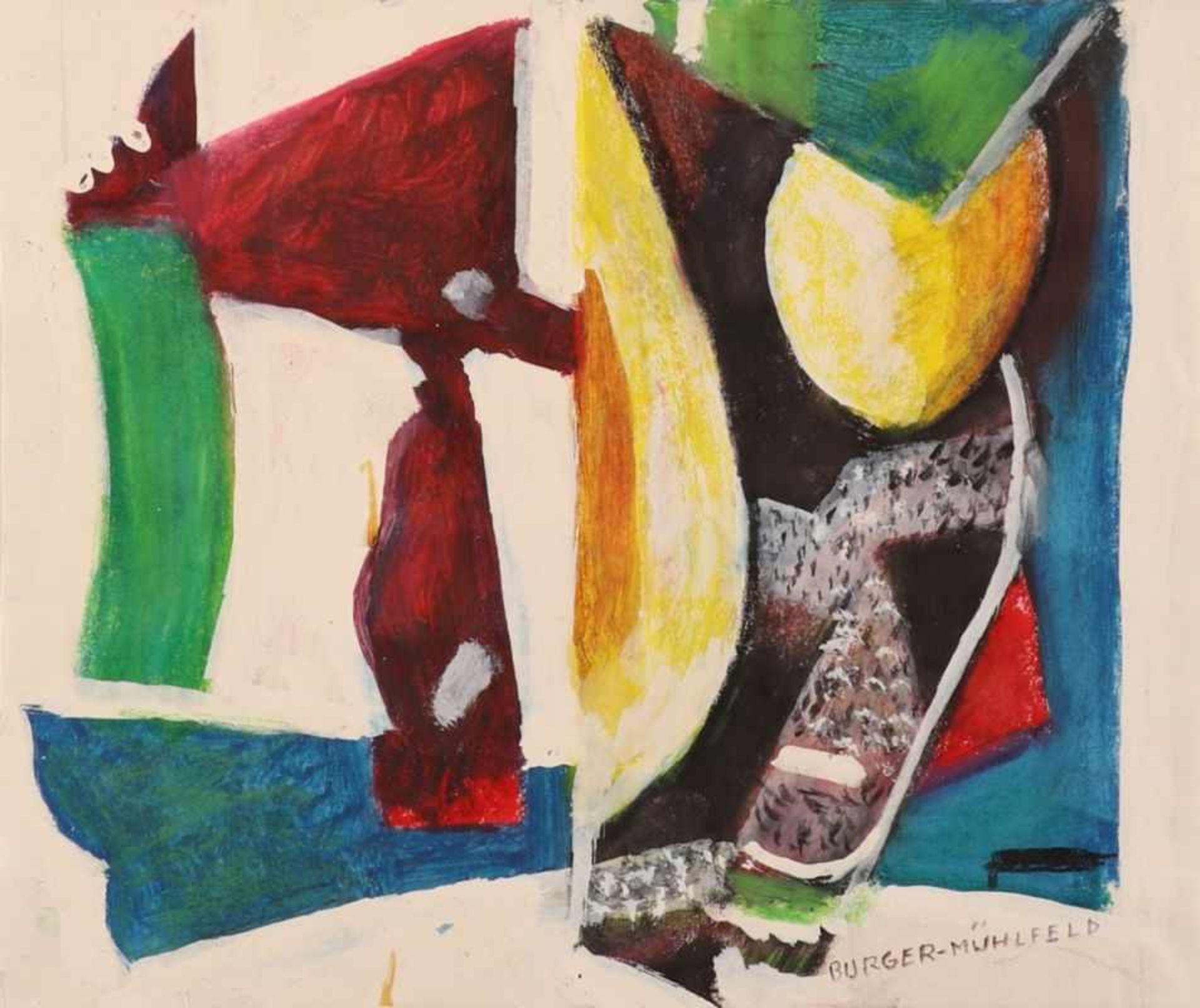 Fritz Burger-Mühlfeld1882 Augsburg - 1969 Hannover - Abstrakte Komposition - Gouache/Papier. 30 x 35