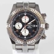 Breitling - ChronographFa. Breitling, Schweiz. Modell: Super Avenger. Edelstahl. Gewicht: 246,3 g.