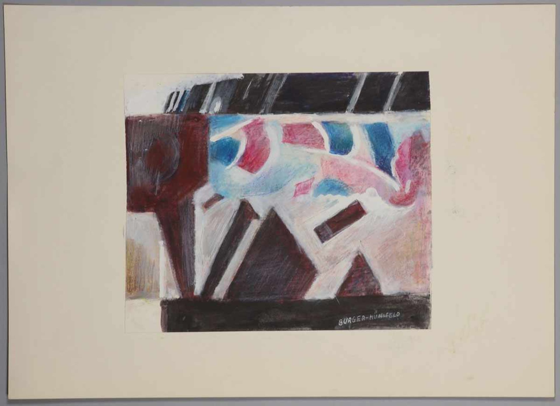 Fritz Burger-Mühlfeld1882 Augsburg - 1969 Hannover - Abstrakte Komposition - Gouache/Papier. 29,5 - Image 2 of 2