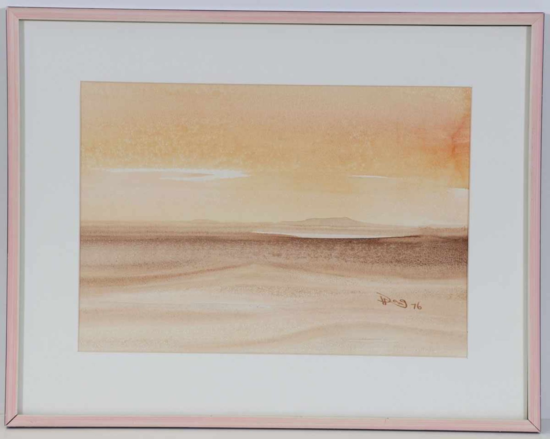 Peter Downing1944 - Afrikanische Namib-Wüste - Aquarell/Papier. 22 x 31,5 cm ( - Bild 2 aus 2