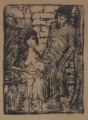 Otto Mueller1874 Liebau in Schlesien - 1930 Breslau - "Polnische Familie" - Lithografie/Papier. 26 x