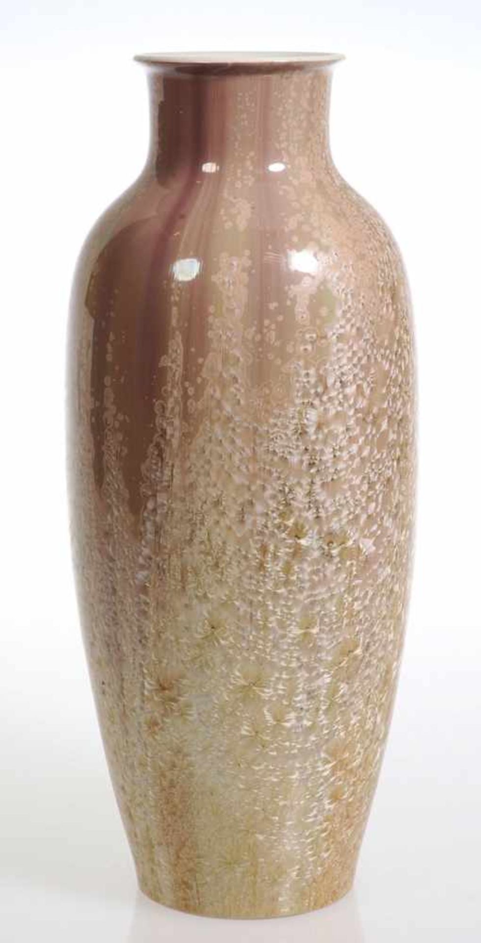 Vase mit KristallglasurKönigliche Porzellan Manufaktur (KPM), Berlin 1911. Porzellan, weiß,