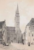Philippe Benoist1813 Genf - 1905 - "St. Sebald's Kirche (in Nürnberg)" - Lithografie. 36,5 x 26,5 cm