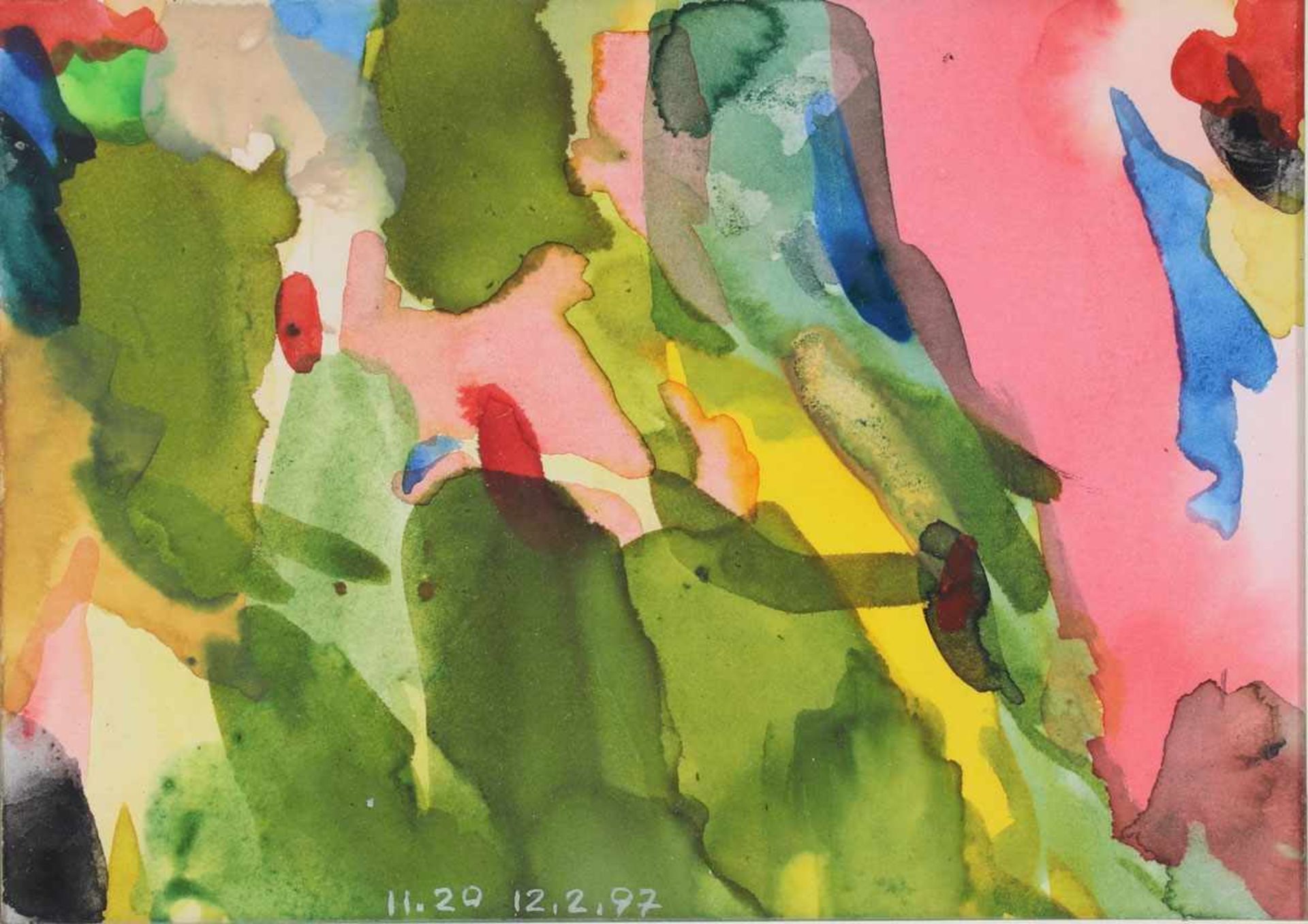 Jan Smejkal1948 Beroun - lebt und arbeitet in Berlin - Abstrakte Farbkomposition - Aquarell/