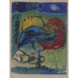 Marc Chagall1887 Witebsk - 1985 St. Paul de Vence nach - Le coq - Farblithografie/Papier. 54/100. 26