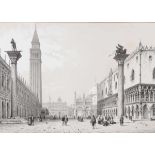 A. CuvillierGrafiker des 19. Jahrhunderts. - "Venise - Venezia" - Lithografie. 27 x 39 cm. Im