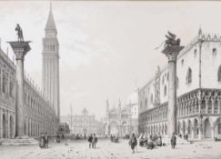 A. CuvillierGrafiker des 19. Jahrhunderts. - "Venise - Venezia" - Lithografie. 27 x 39 cm. Im