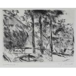 Lovis Corinth1858 Tapiau - 1925 Zandvoort - "Terrasse mit Springbrunnen am Walchensee" -