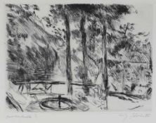 Lovis Corinth1858 Tapiau - 1925 Zandvoort - "Terrasse mit Springbrunnen am Walchensee" -