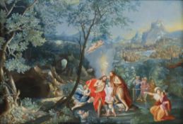Adam Elsheimer1574/78 - 1610/1620 attr. - Taufe Jesu in Ideal Landschaft mit Stadt im