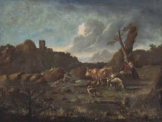 Philipp Peter Roos1651 Frankfurt a.M. - 1705 Tivoli bei Rom - Hirte mit Tieren in der Landschaft -