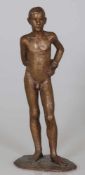 Franz Bayer1915 Kaiserslautern - Bildnis Gerold Bayer - Bronze. Braun patiniert. H. 41,8 cm.- - -