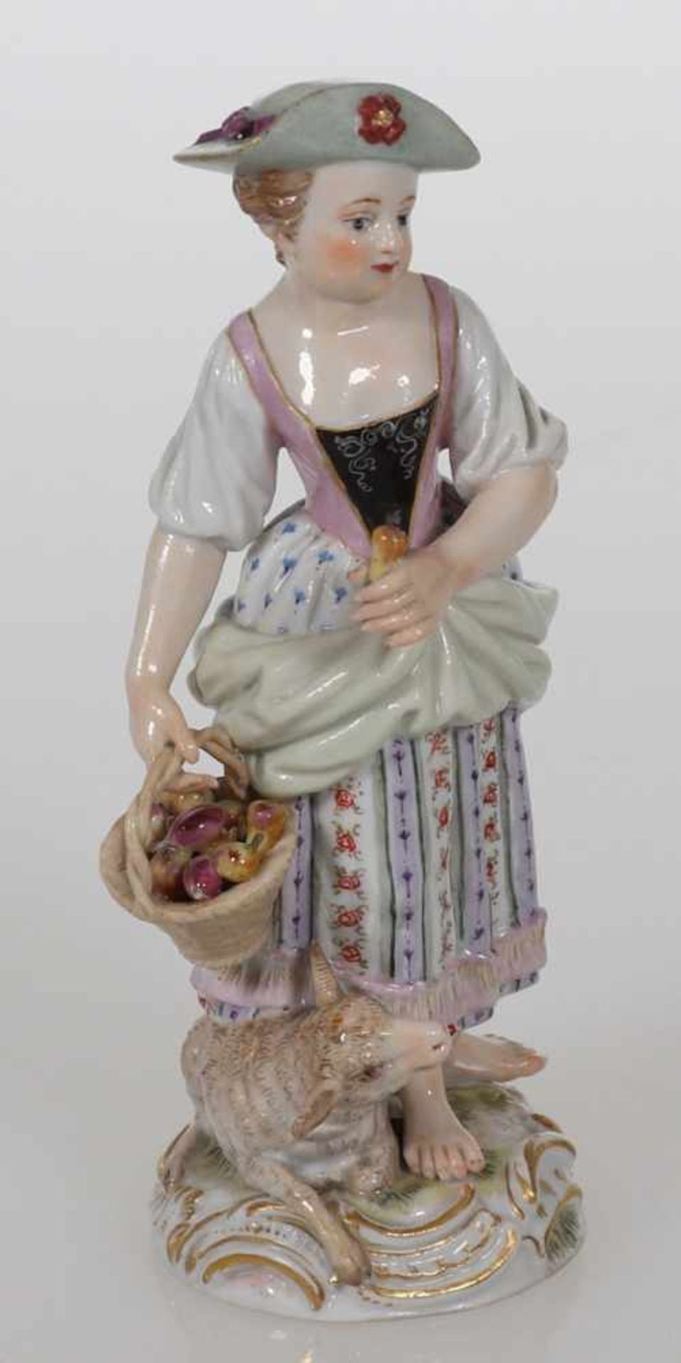 Gärtnerkind mit LammKönigliche und Staatliche Porzellan Manufaktur, Meissen 1850-1924. Porzellan,