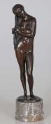 Ernst Seger1868 Neurode/Schlesien - 1939 Berlin - Stehender weiblicher Akt - Bronze. Braun