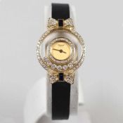 CHOPARD-DamenarmbanduhrFa. Chopard Genève. Modell: "Chopard Happy Diamonds". 750/- Gelbgold,