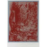 Ernst Fuchs1930 Wien - 2015 Wien - "Mordochai" - Farbserigrafie/Papier. 191/200. 52 x 38 cm, 64,4