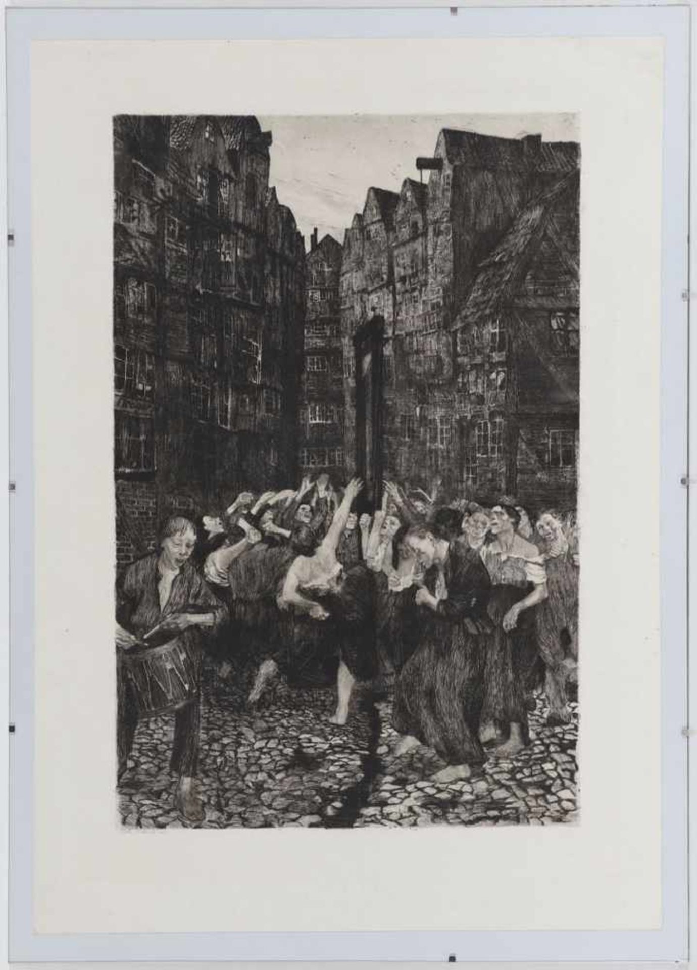 Käthe Kollwitz1867 Königsberg - 1945 Moritzburg - "Die Carmagnole" - Radierung/Papier. 58,8 x 41 cm, - Bild 2 aus 2