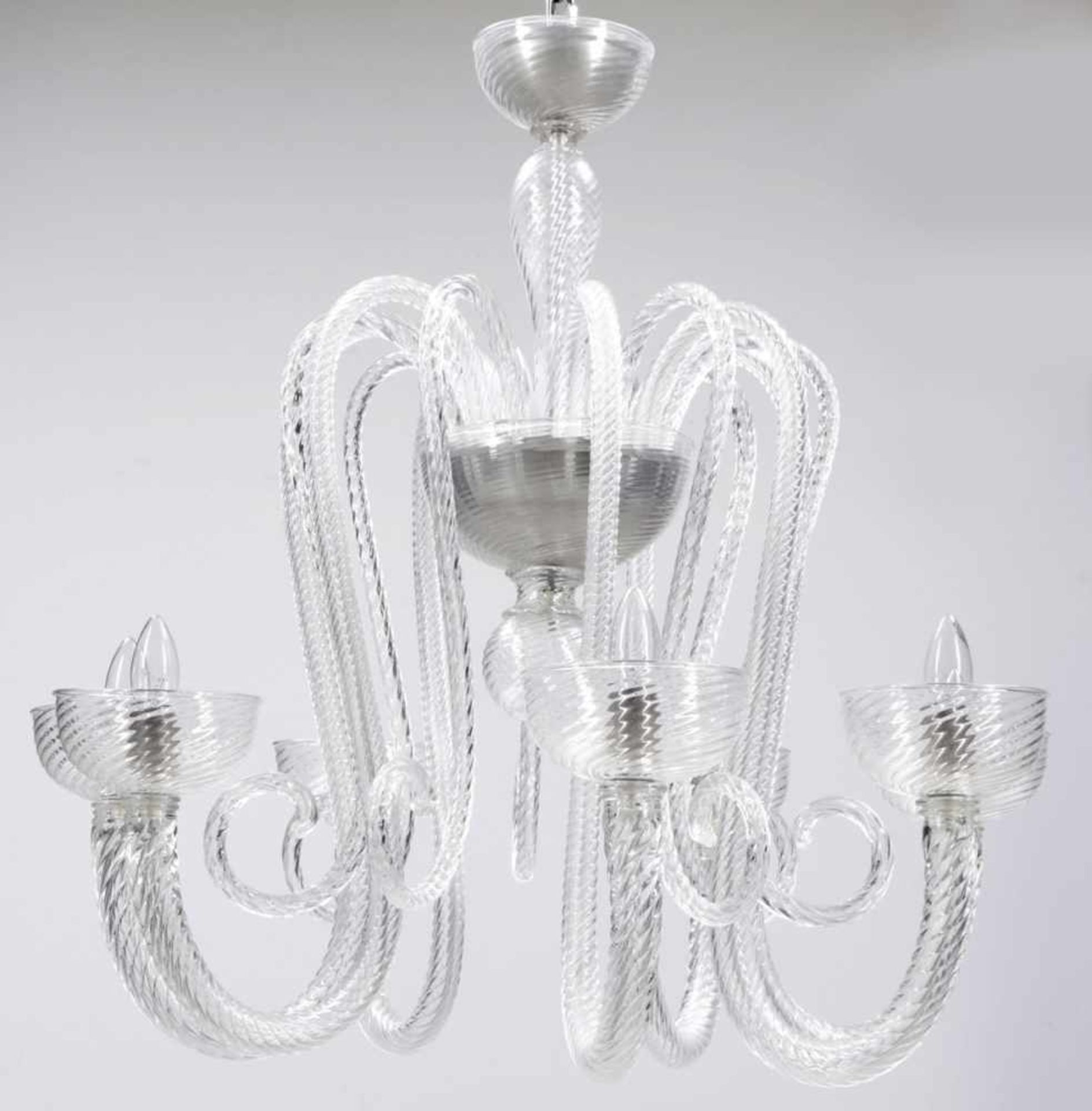 7flg. Murano DeckenlampeBarovier & Toso/Venedig/Italien. Glas. 110 x 80 cm.- - -22.00 % buyer's