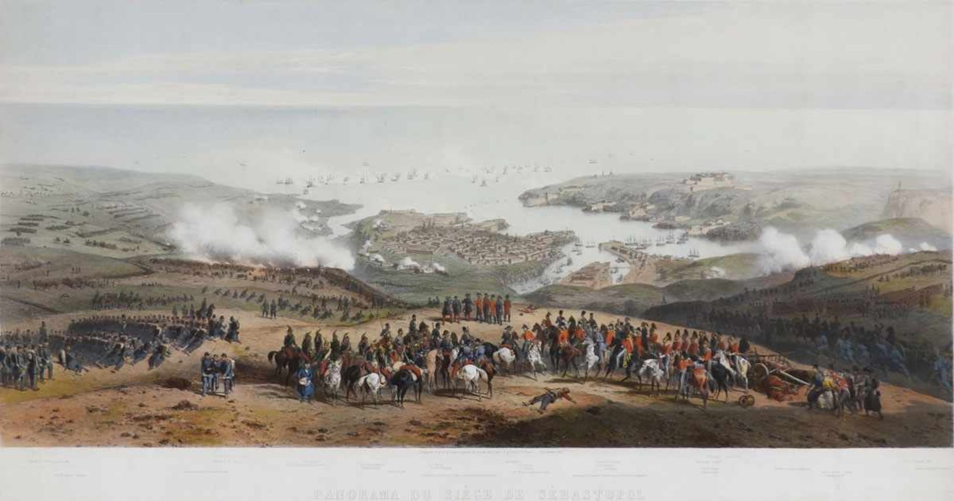 Lithografen des 19. Jahrhunderts- "Panorama du Siège de Sébastopol" - - "Panorama de la Bataille - Image 4 of 5
