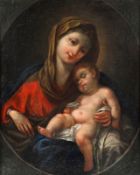 Künstler des 18. Jahrhunderts- Madonna mit Kind - Öl/Lwd. 38 x 30 cm. Rahmen.- - -22.00 % buyer's