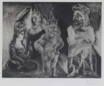 Pablo Picasso1881 Malaga - 1973 Mougins - aus: "Series de 156" - Mezzotintoradierung/Papier. 2/50.