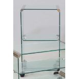 Container auf RollenGallotti & Radice/Italien. Chrom. Glas. 83 x 46 x 40,5 cm.- - -22.00 % buyer's