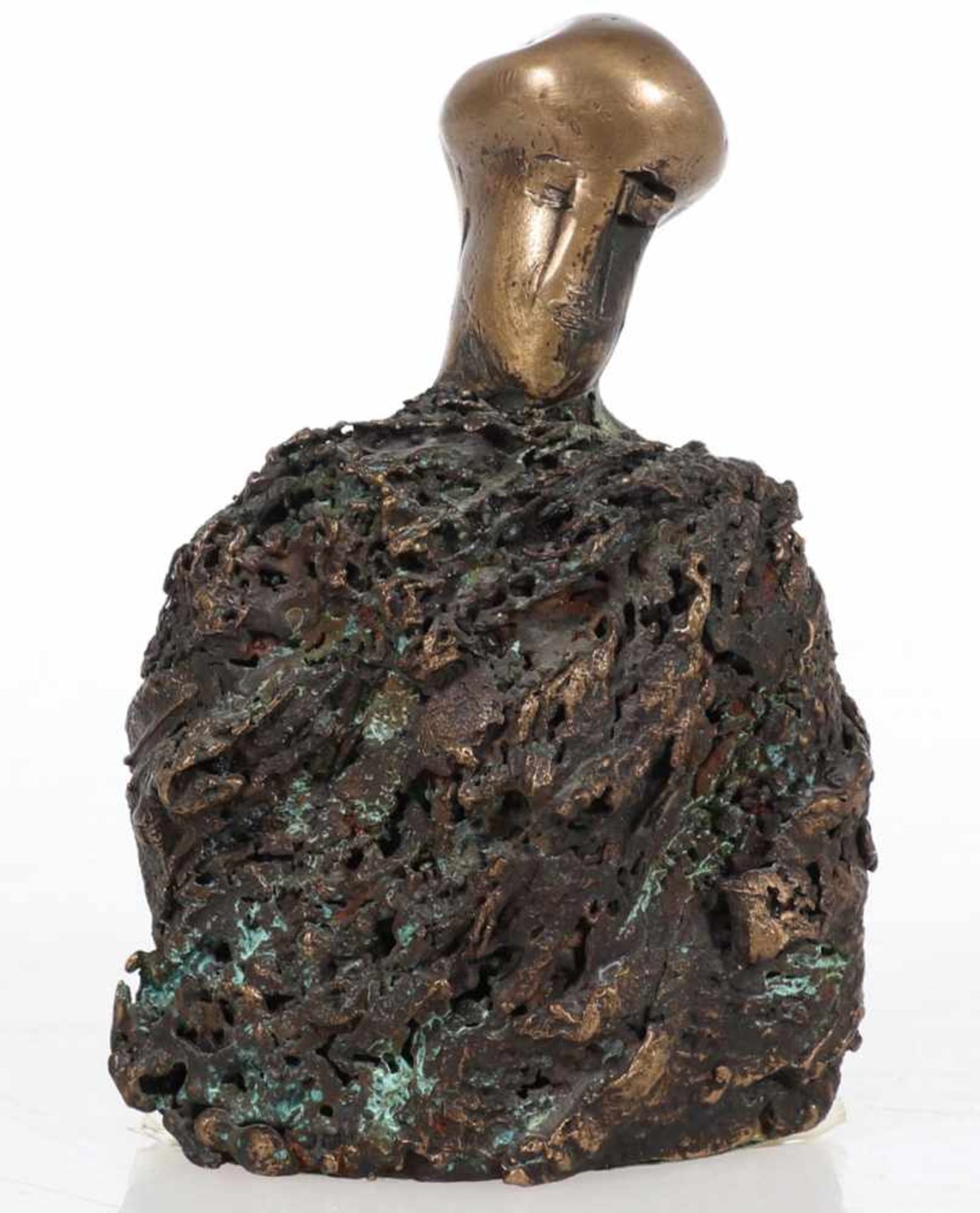 Maria Geszler-Garzuly1941 Budapest - Figurenbildnis - Bronze. Braun und goldbraun patiniert. H. 17,4