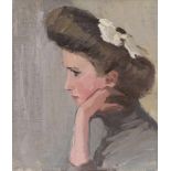 Minna Köhler-Roeber1883 Reichenbach - 1957 Friesen - Bildnis eines Mädchens - Öl/Lwd. Doubl. 46 x