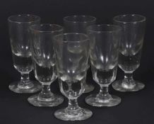 6 KelchgläserFrankreich, Ende 19. Jahrhundert. Farbloses Glas. H. 14,5 cm.- - -22.00 % buyer's