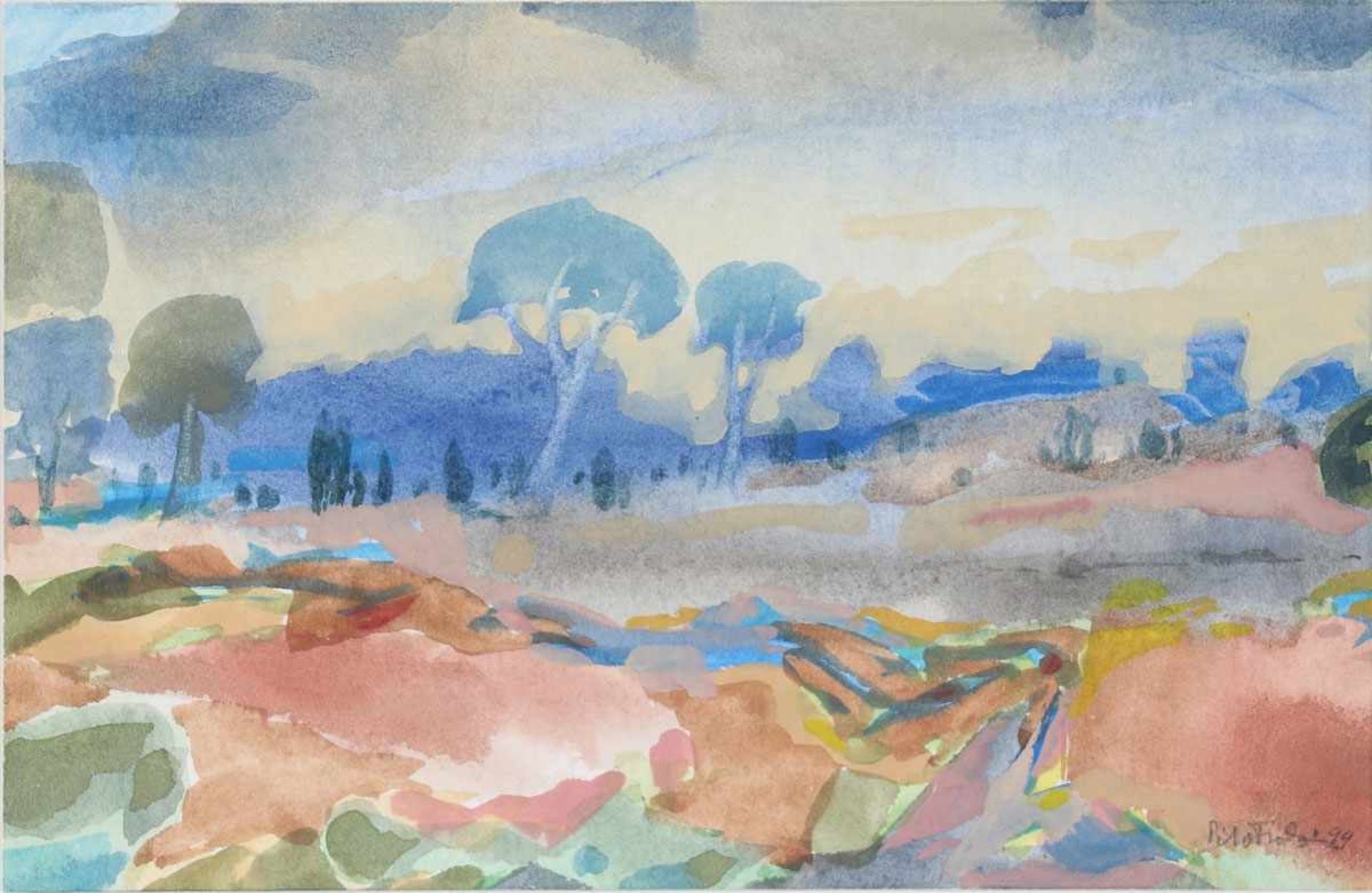 Pit von Frihling1919 Hamburg - 2011 Hamburg - Abenddämmerung in der Heide - Aquarell/Papier. 12 x - Bild 4 aus 7