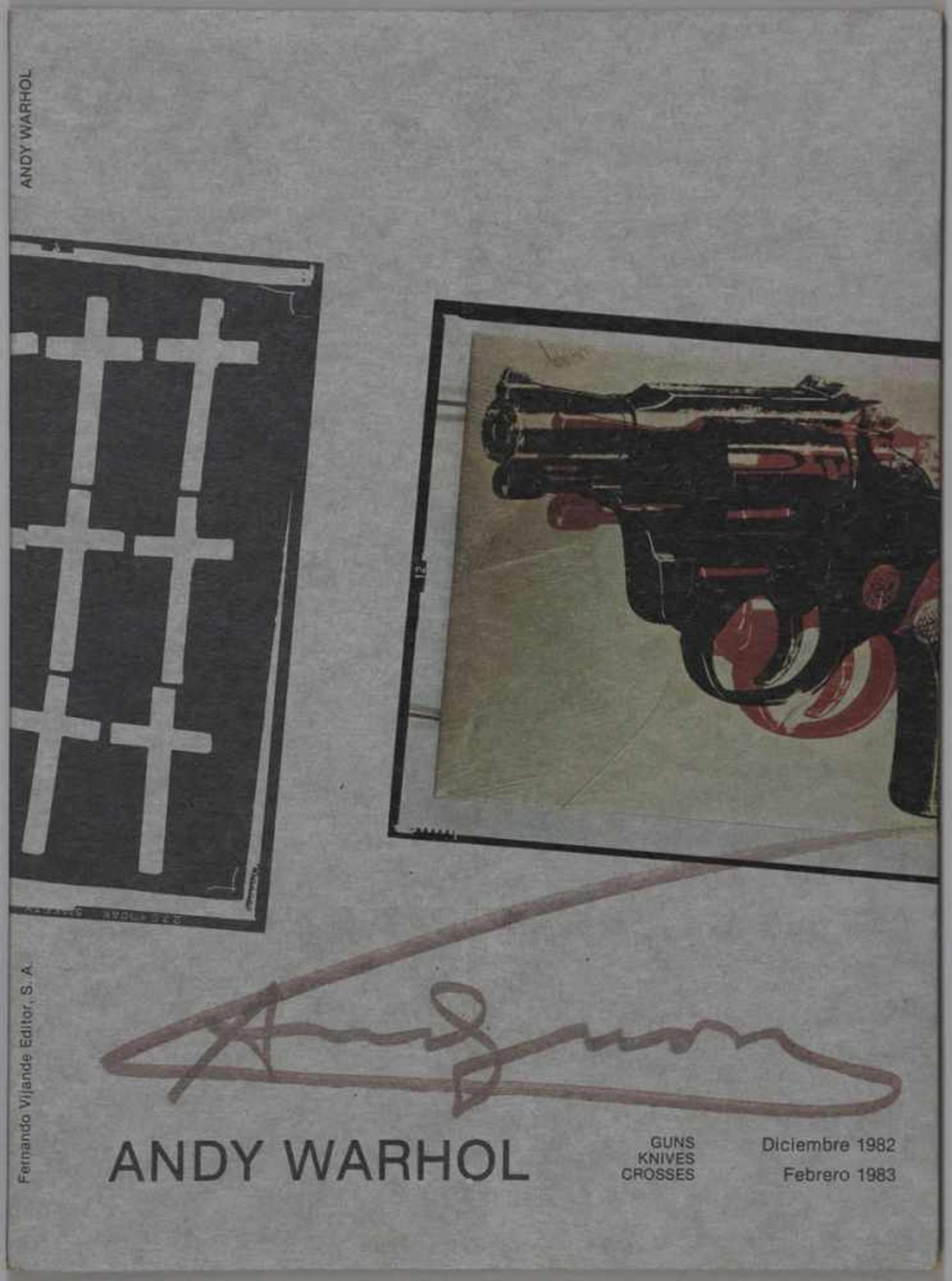 Andy Warhol1928 Pittsburgh - 1987 New York - "Pistolas" - Farboffset (Ausstellungskarte der - Image 2 of 3