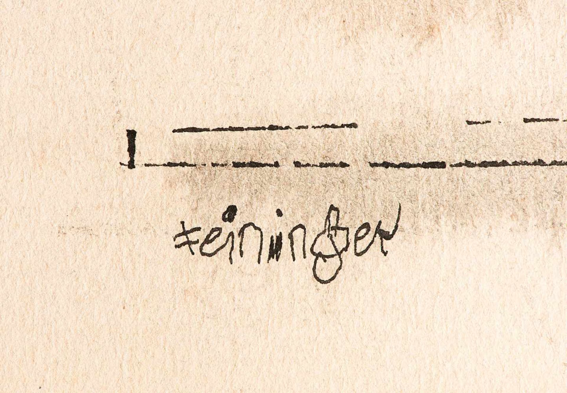 Feininger, Lyonel1871 New York - 1956 ebd.«Distance».Aquarell und Tinte auf Papier, am oberen Rand - Bild 2 aus 4