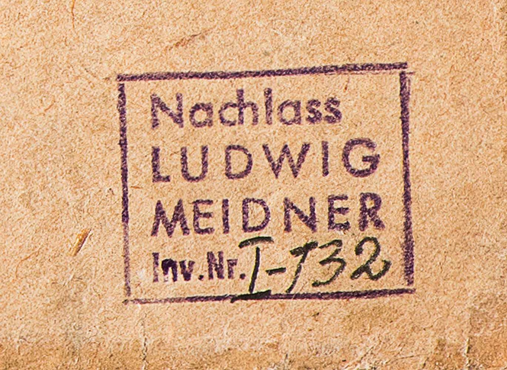 Meidner, Ludwig1884 Bernstadt a.d. Weide - 1966 Darmstadt.Weiden am Feld.Wohl 1950 - 1955. Öl auf - Bild 3 aus 3