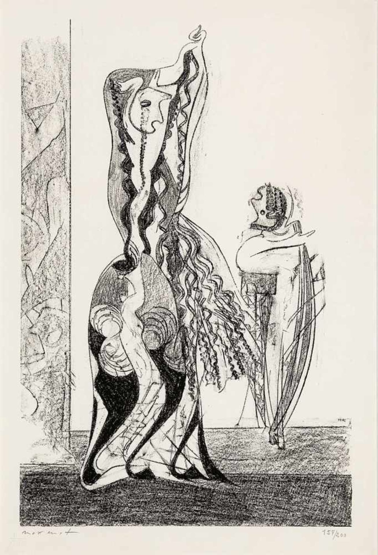 Ernst, Max1891 Brühl/Rheinland - 1976 Paris.«Danseuses».1950. Lithographie auf Bütten von Arches (