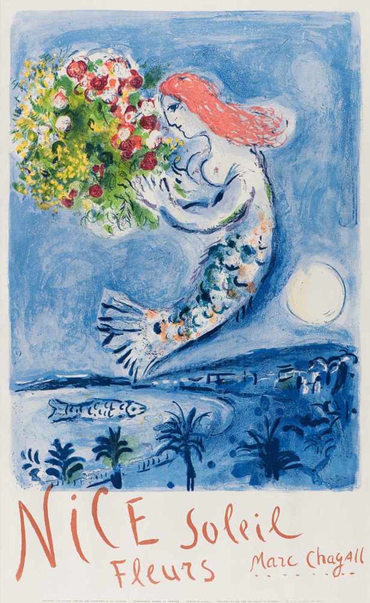 Chagall, Marc1889 Witebsk - 1985 Saint-Paul-de-Vence.«Nice, Soleil, Fleurs». Die Engelsbucht.